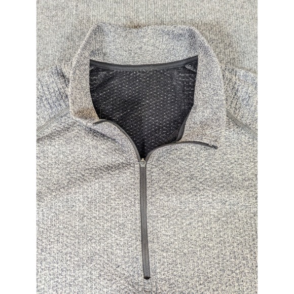 Lululemon Mens Grey Heathered Texture Quarter Zip Pullover Sweatshirt XL #2338 - Picture 10 of 11